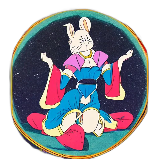 jacket, staff, mask, dress, concept art, vaporwave, anime, cartoon transparent PNG cut-out