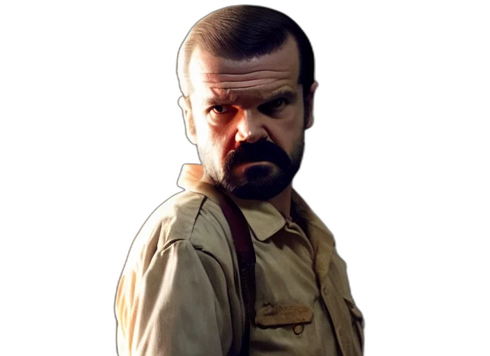 face, staff, jacket, animal, photorealistic, concept art, comic book art, 3d render transparent PNG cut-out