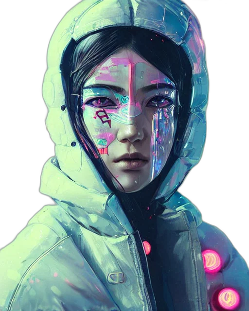 jacket, face, robot, mask transparent PNG cut-out