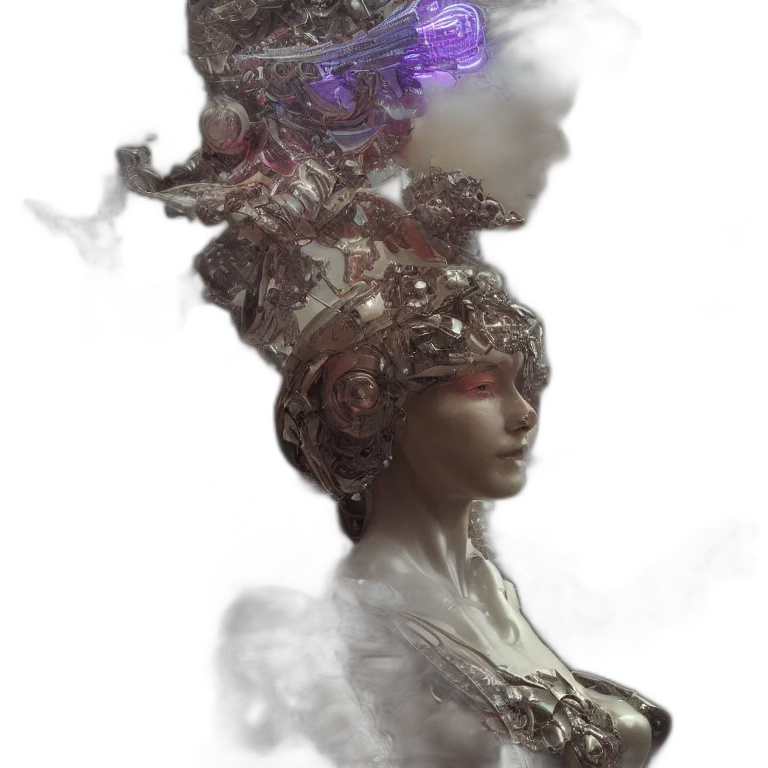 crown, mask, robot, face transparent PNG cut-out