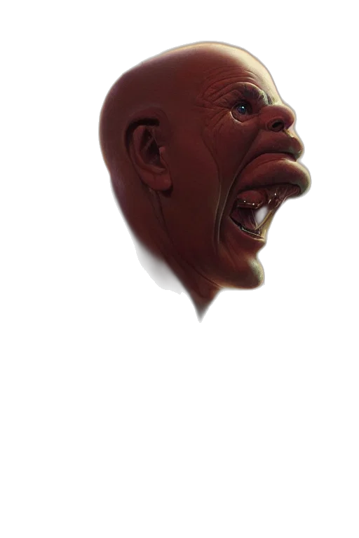 face, mask, creature, animal, photorealistic, 3d render, concept art, watercolor transparent PNG cut-out