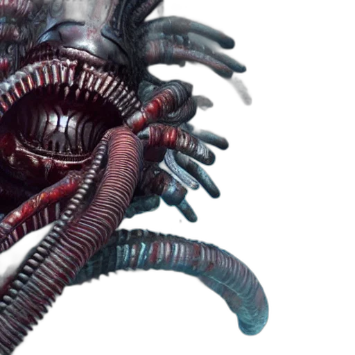 creature, dragon, 3d render, concept art, octane, render, angry, xenomorph transparent PNG cut-out