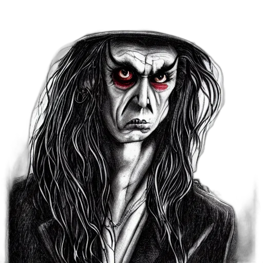 face, mask, creature, comic book art transparent PNG cut-out
