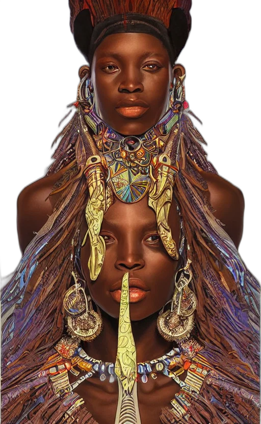 jewelry, face, crown, mask, concept art, fantasy art, photorealistic, comic book art transparent PNG cut-out