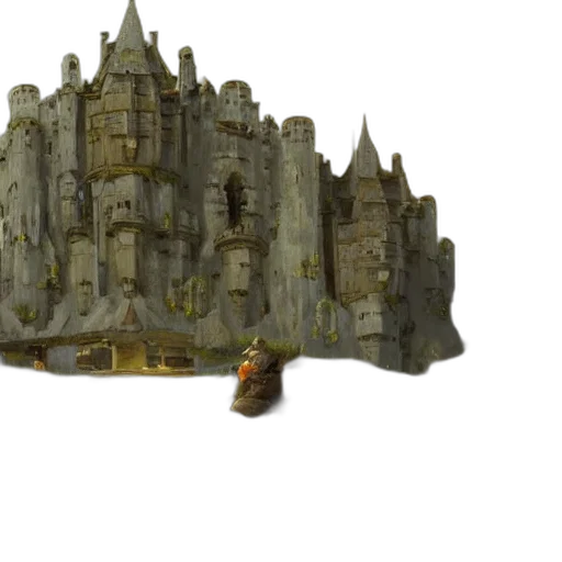 crown, building, hat, weapon, 3d render, concept art, fantasy art, underwater transparent PNG cut-out