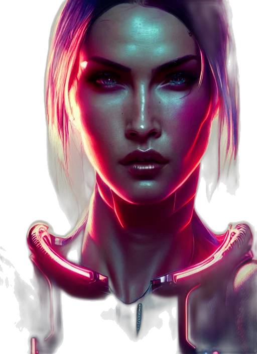face, robot, mask, cyberpunk transparent PNG cut-out