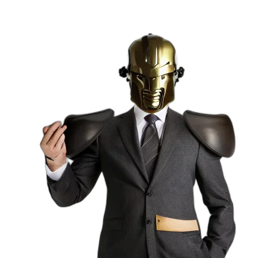 robot, mask, jacket, concept art transparent PNG cut-out