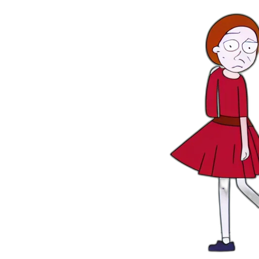 dress, cartoon, concept art, red transparent PNG cut-out