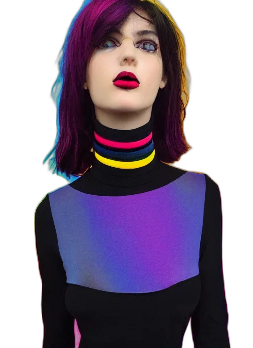 dress, jacket, face, hair transparent PNG cut-out