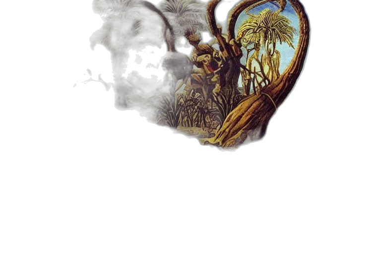 dragon, mask, creature, hair transparent PNG cut-out