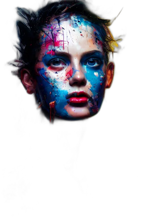 face, mask, crown, hair transparent PNG cut-out