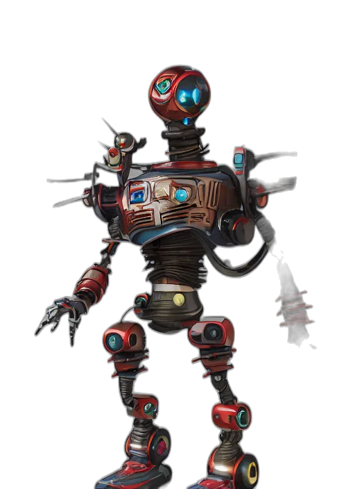 robot, weapon, staff, concept art transparent PNG cut-out