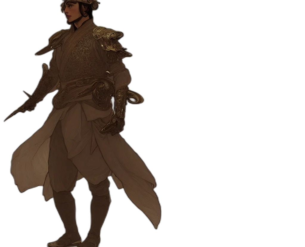 sword, staff, jacket, concept art transparent PNG cut-out