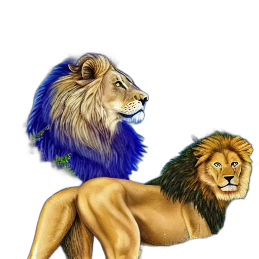 crown, animal, hair, concept art, watercolor, fantasy art, photorealistic, blue transparent PNG cut-out