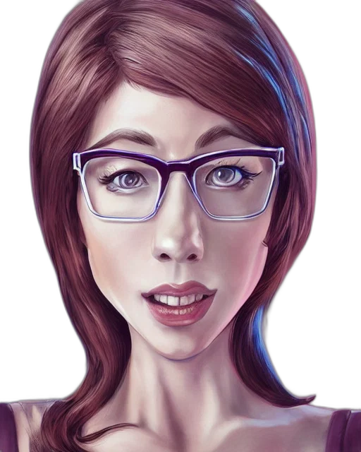 face, cartoon, photorealistic, fantasy art, anime, pastel, blue, colorful transparent PNG cut-out