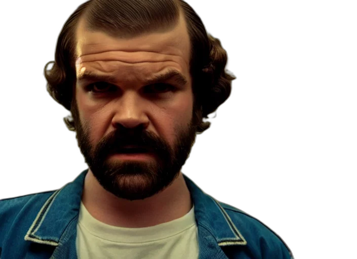 face, hair, jacket, photorealistic, concept art, 3d render, film, still transparent PNG cut-out