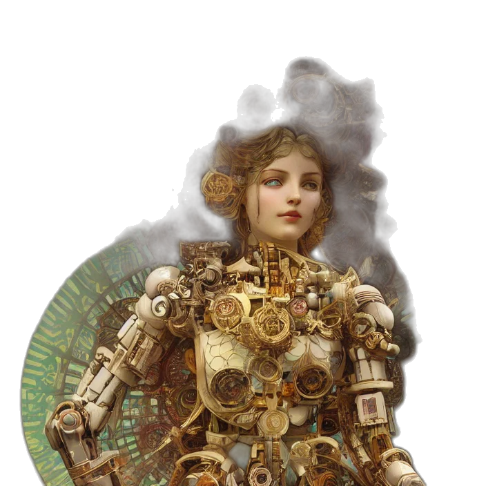 robot, jewelry, dress, crown transparent PNG cut-out