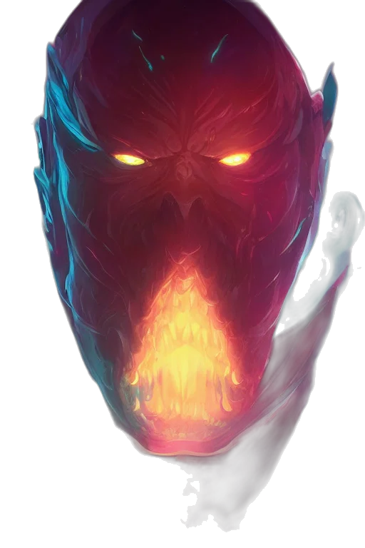 mask, face, creature, concept art transparent PNG cut-out