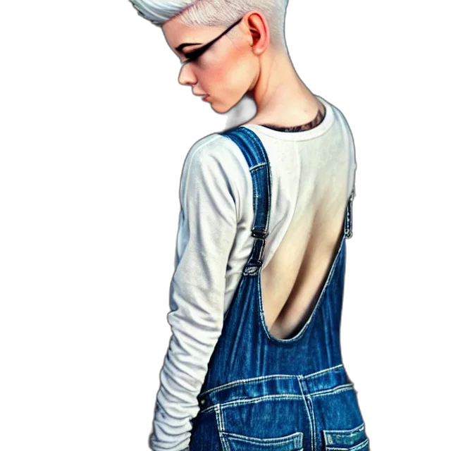 jacket, hat, dress, hair, cartoon, 3d render, concept art, photorealistic transparent PNG cut-out