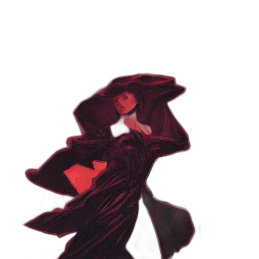 dress, mask, hat, creature, concept art, pixel art, watercolor, fantasy art transparent PNG cut-out