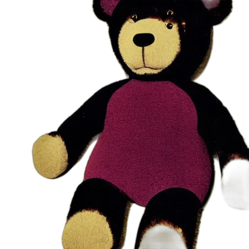 3d render, teddy, bear, fashion, model, andy, warhol, colors transparent PNG cut-out