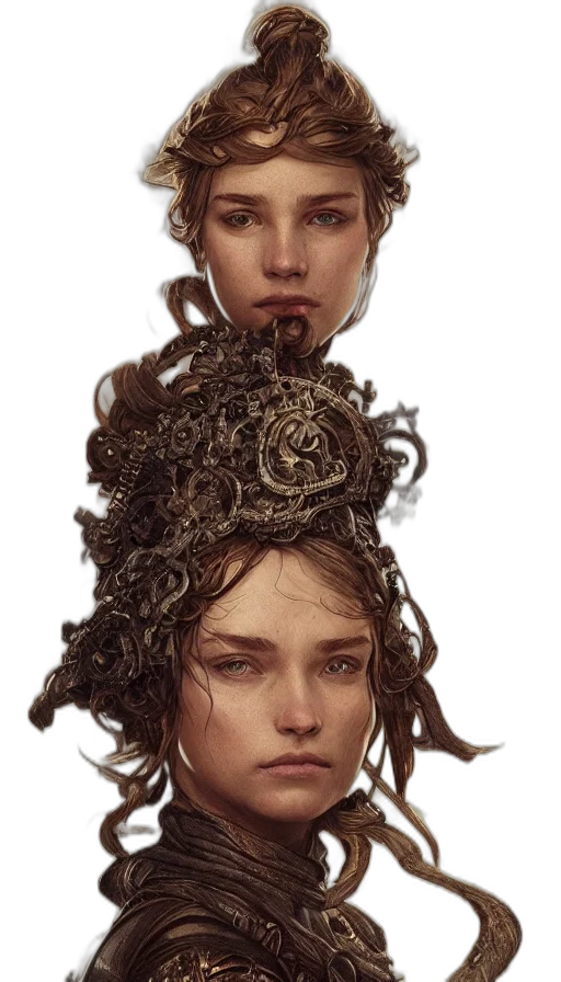 crown, face, hair, jewelry transparent PNG cut-out
