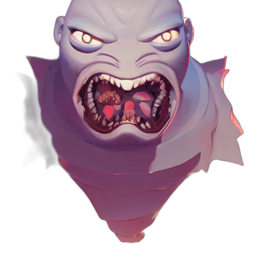 face, creature, mask, staff transparent PNG cut-out