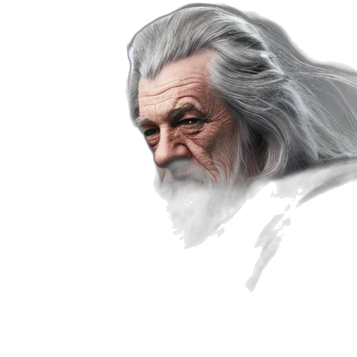 face, hair, dragon, sword transparent PNG cut-out
