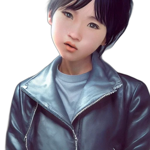 jacket, face, robot, photorealistic transparent PNG cut-out
