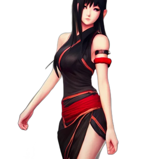 dress, staff, concept art, fantasy art transparent PNG cut-out
