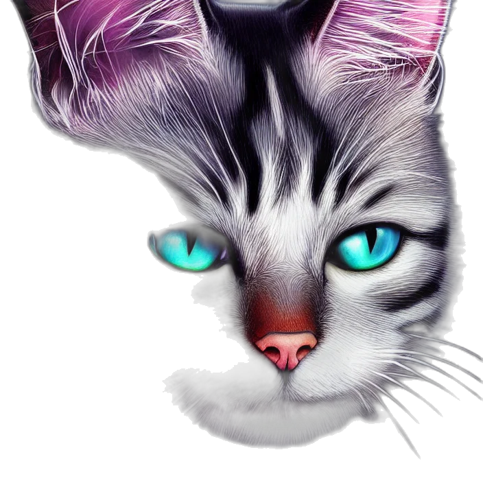 animal, staff, face, creature, photorealistic, fantasy art, vaporwave, concept art transparent PNG cut-out