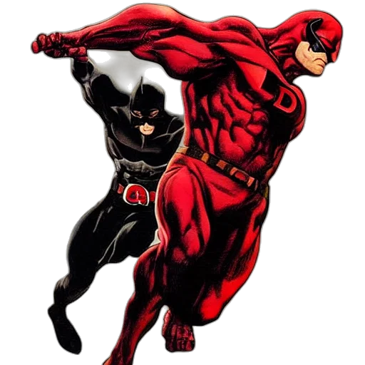 comic book art, concept art, daredevil, standing, painting, fullbody, frank, frazetta transparent PNG cut-out