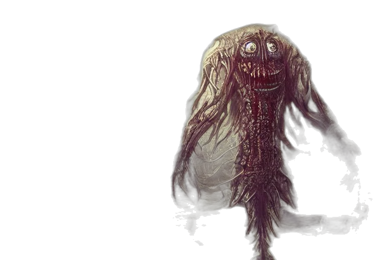creature, hair, mask, face transparent PNG cut-out