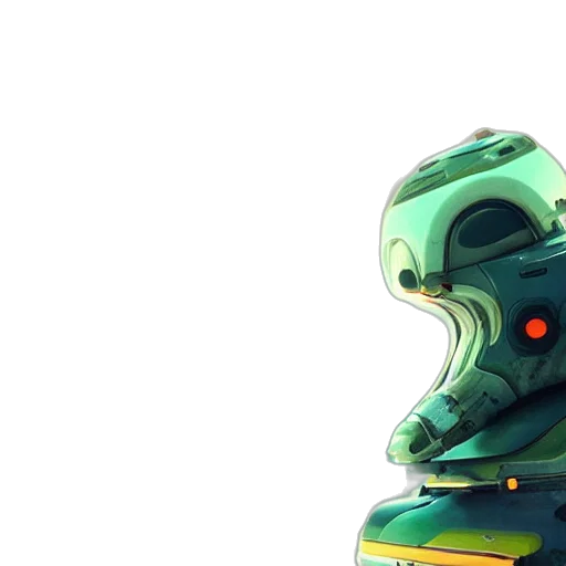robot, mask, weapon, face, 3d render, concept art, pixel art, outer space transparent PNG cut-out