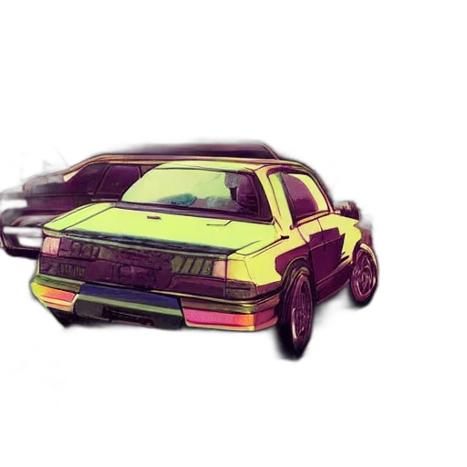 car, concept art, photorealistic, 3d render transparent PNG cut-out