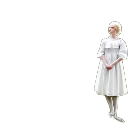 dress, face, staff, shoes transparent PNG cut-out