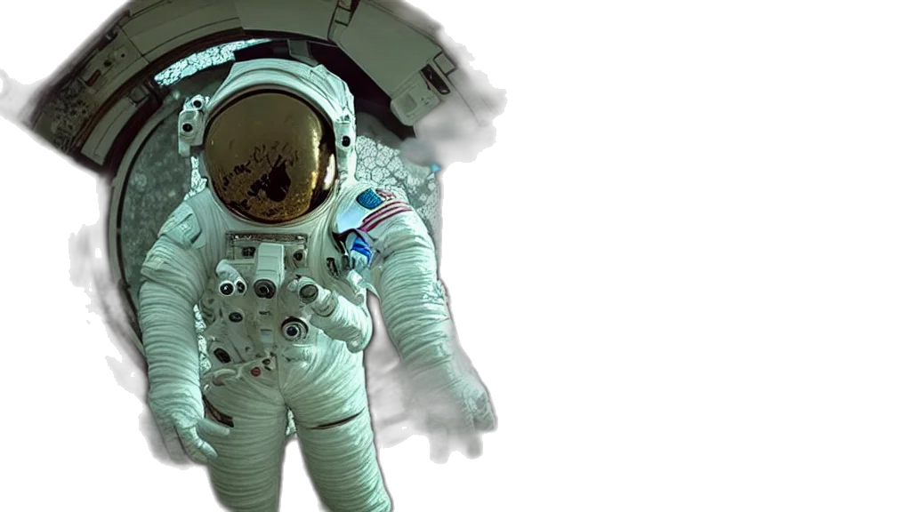 concept art, outer space, single, astronaut transparent PNG cut-out