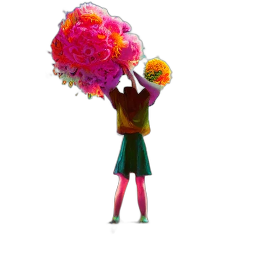 flower, umbrella, staff, crown transparent PNG cut-out