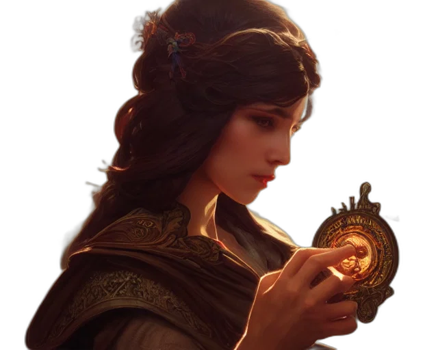 crown, jewelry, face, staff, fantasy art, concept art, photorealistic, pixel art transparent PNG cut-out
