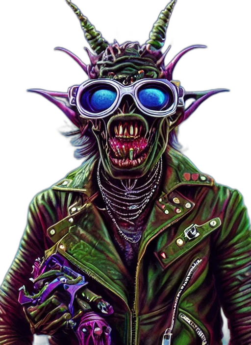 mask, jacket, creature, face, concept art, cyberpunk, comic book art, fantasy art transparent PNG cut-out