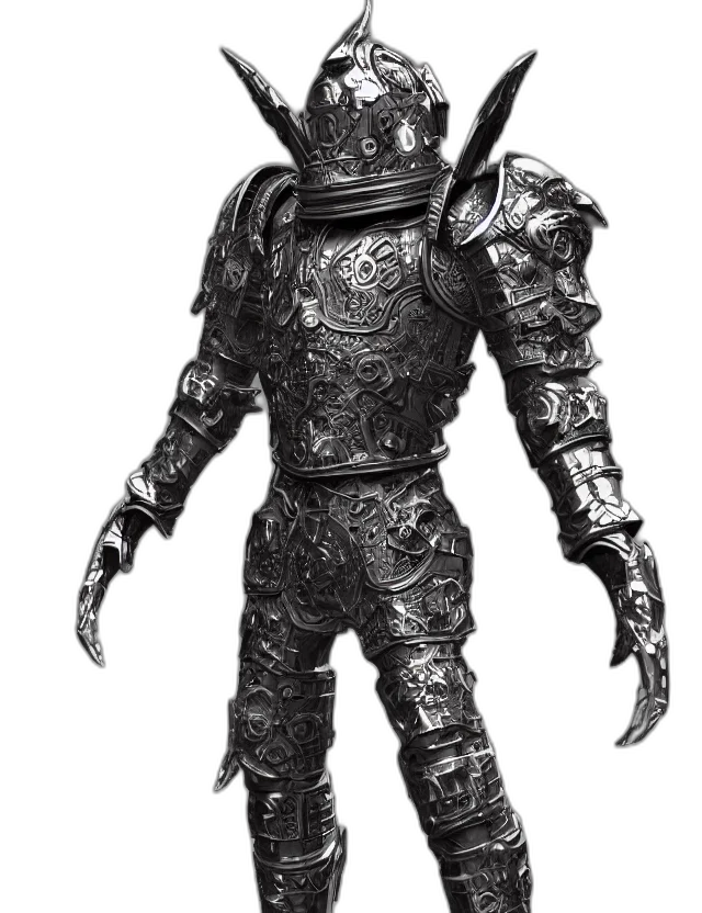 robot, creature, mask, staff, concept art, 3d render, fantasy art, comic book art transparent PNG cut-out