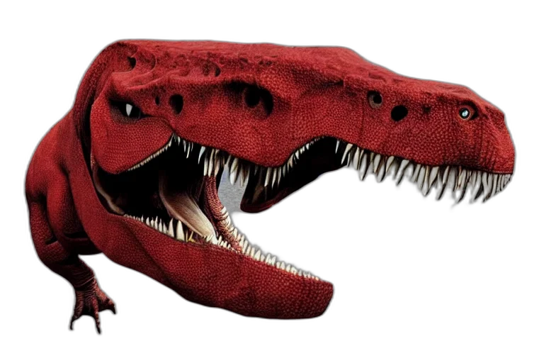 dragon, creature, animal, mask, 3d render, photorealistic, concept art, red transparent PNG cut-out
