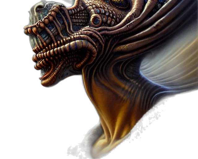 creature, dragon, mask, hair transparent PNG cut-out