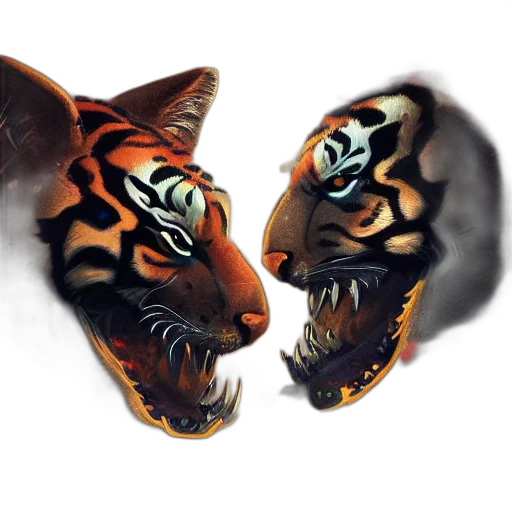 mask, animal, creature, fantasy art, concept art, photorealistic, 3d render, two transparent PNG cut-out