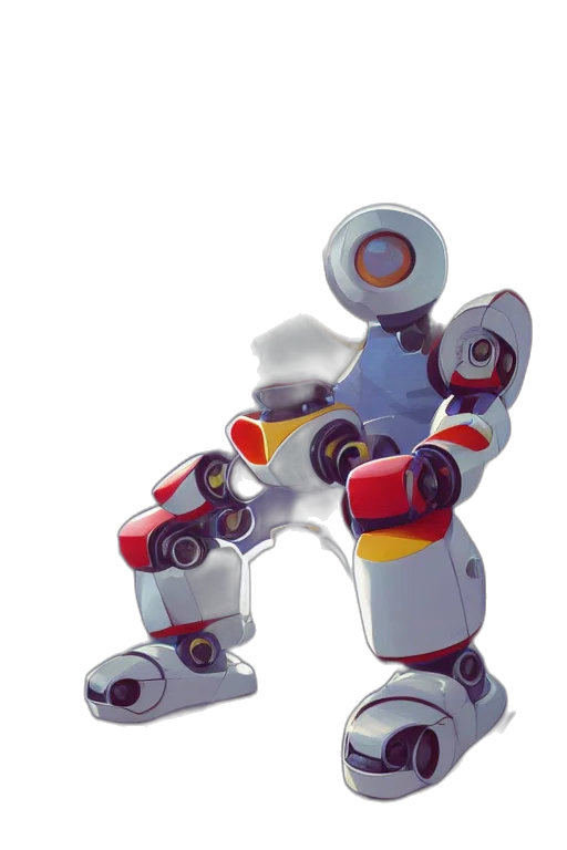 robot, weapon, concept art, 3d render, pixel art, cyberpunk, metabots, medabots transparent PNG cut-out