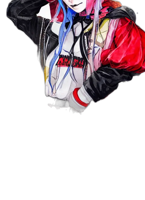 jacket, staff, mask, face, photorealistic, anime, concept art, 3d render transparent PNG cut-out