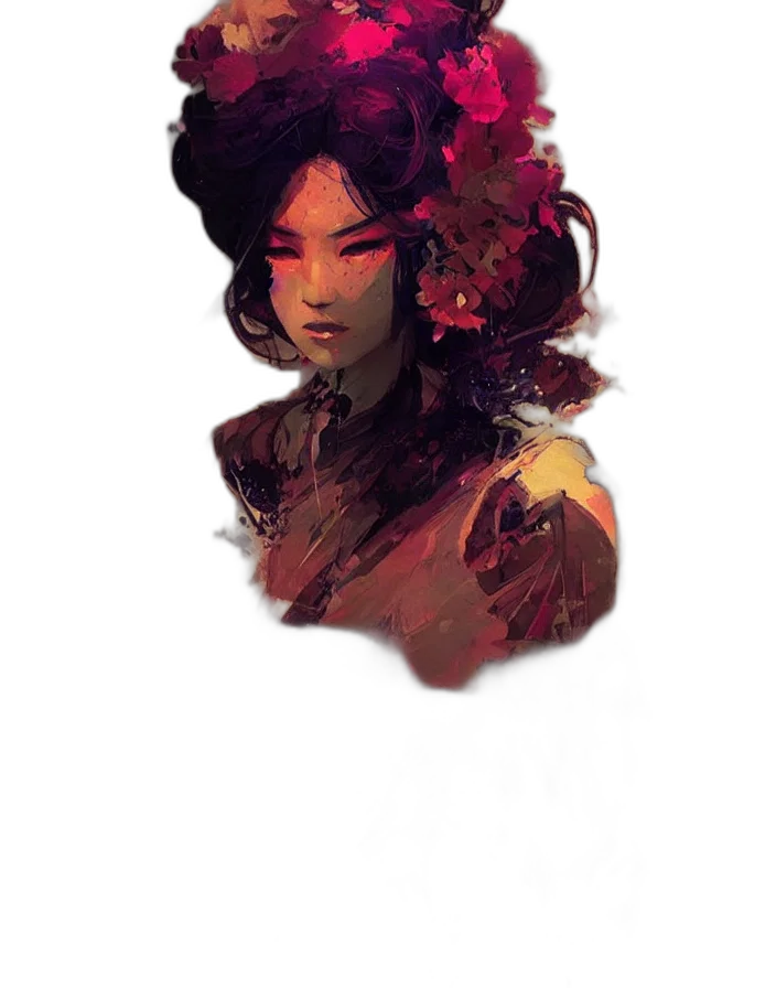 face, crown, flower, mask transparent PNG cut-out