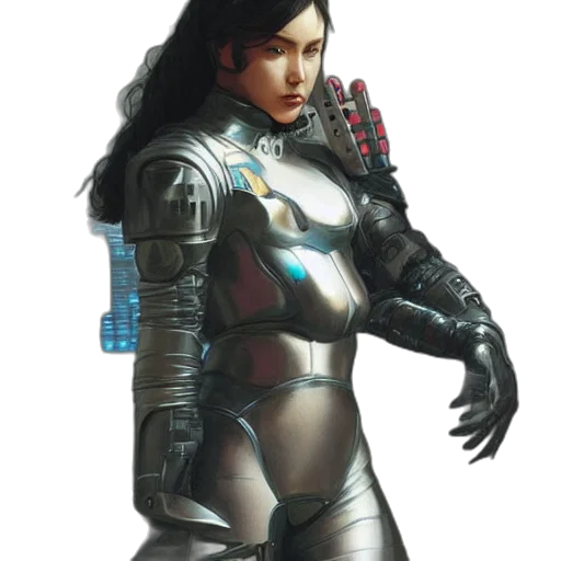 robot, concept art, fantasy art, cyberpunk transparent PNG cut-out
