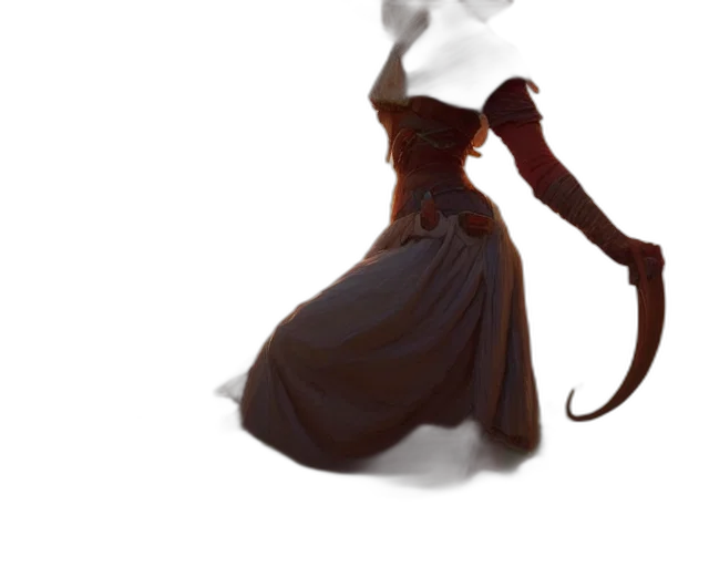 dress, sword, staff, weapon transparent PNG cut-out