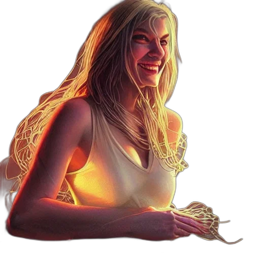 jewelry, comic book art, concept art, fantasy art, pixel art, neon lights, fire, golden transparent PNG cut-out